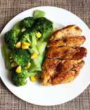 Eatclean part 12: ức gà áp chảo và rau súp lơ luộc