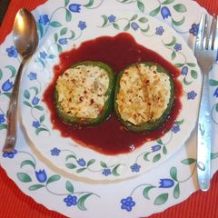 A picture of Paneer in plum sauce.