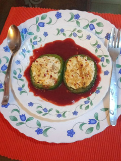 A picture of Paneer in plum sauce.