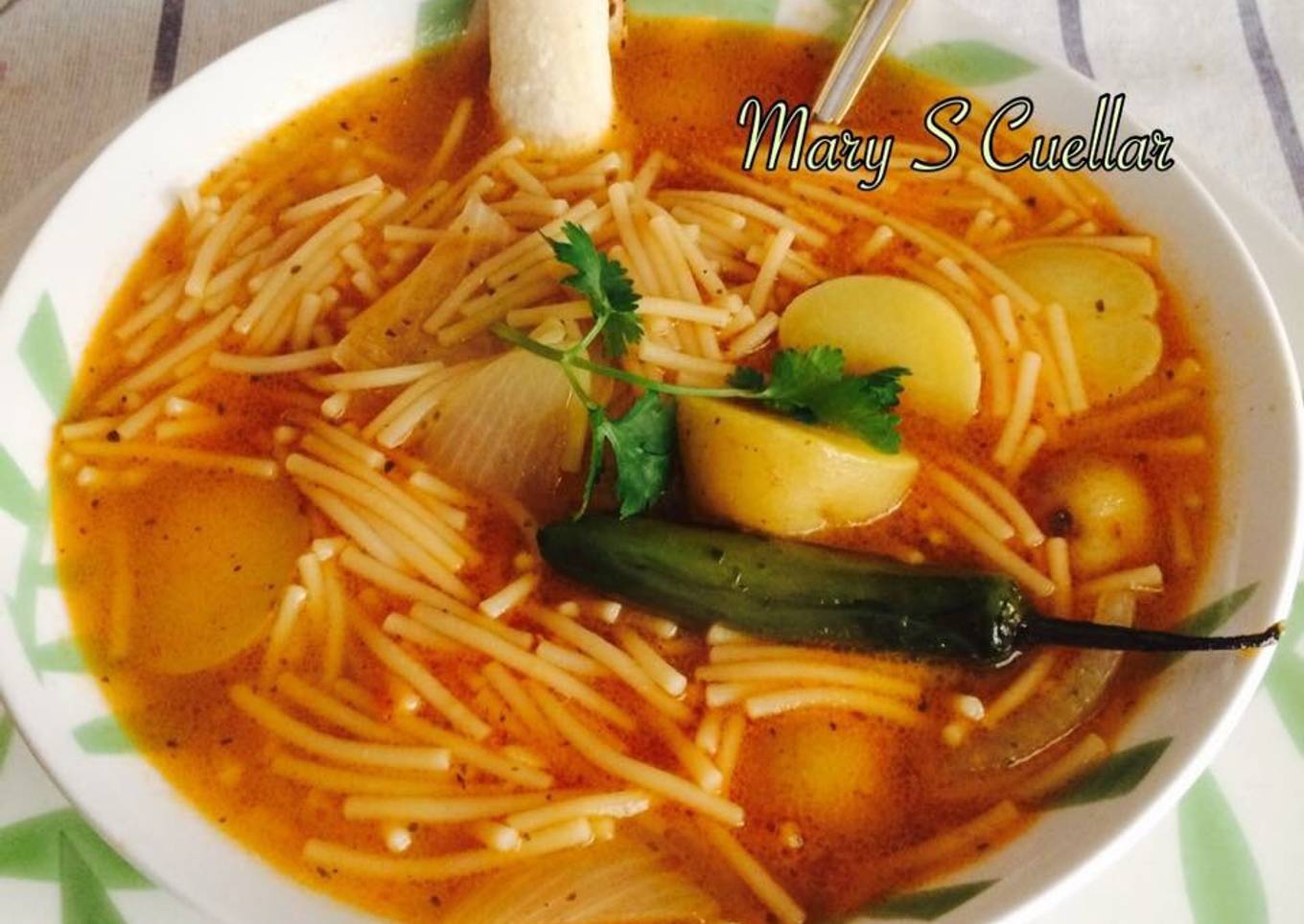 Sopa de Fideo casero😍