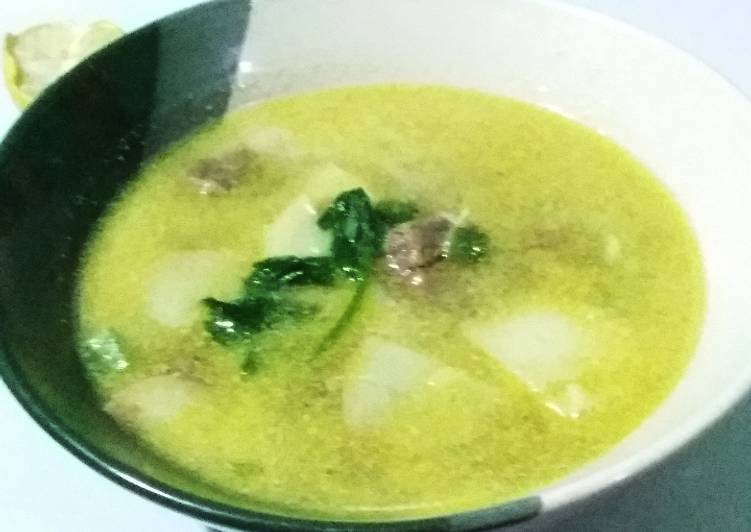 Soto daging santen