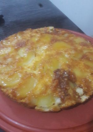 Una foto de Torta de manzana invertida! Súper fácil!