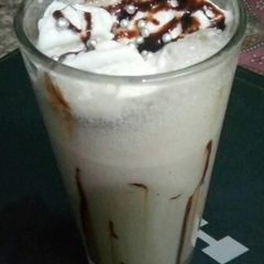 A picture of Cold coffee with ice-cream.