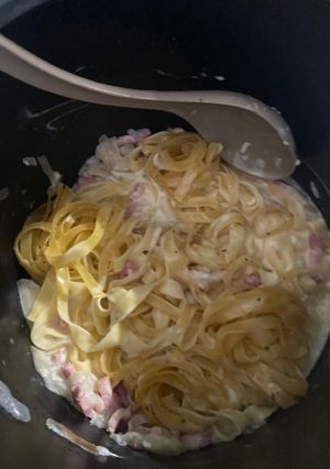 Une photo de Pâtes carbonara