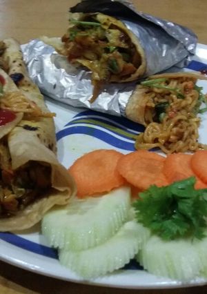 A picture of Noodles wrap.
