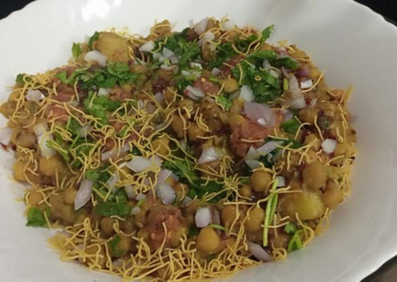 Potato patties chana Chaat