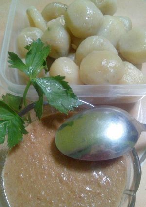 Foto resep Cilok ber-ayam sambal kacang