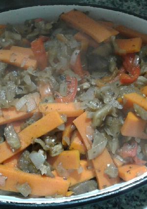Una foto de Salteado de verduras en wok