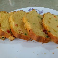 A picture of Vanilla tutti frutti cake.
