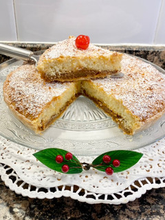 Una foto de Pastel de hojaldre, dulce de leche y coco "sin gluten"