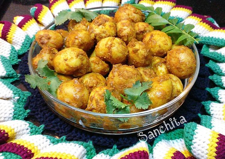 Steps to Make Favorite Dry Spicy Baby Potatoes