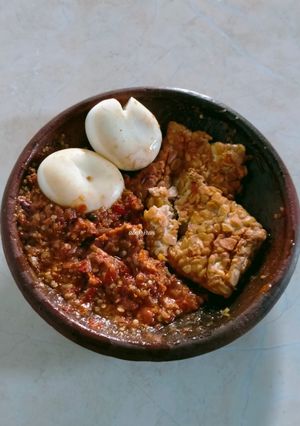 Foto resep Sambal penyet Tempe cabe bakar