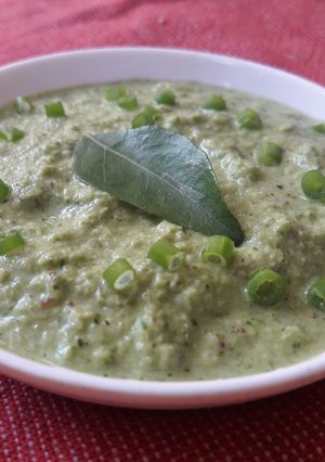 A picture of Spring onion thuvaiyal.