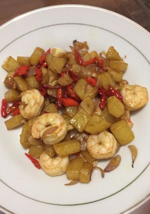 Foto resep Oseng udang kentang