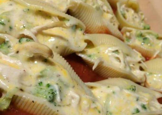 Step-by-Step Guide to Prepare Homemade Broccoli Alfredo Stuffed Jumbo Shells