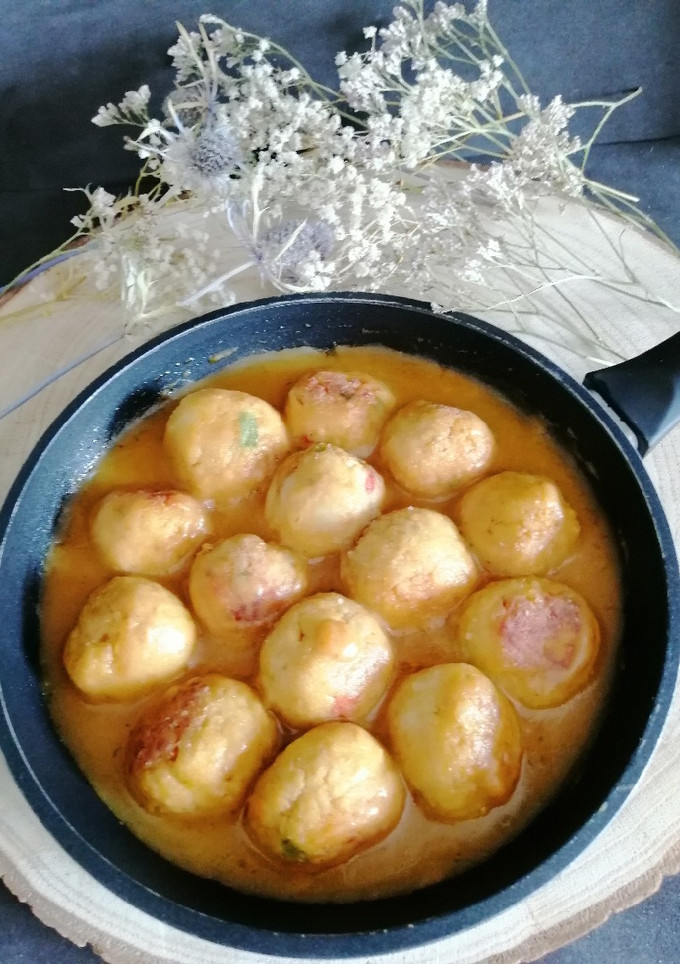 Una foto de Albóndigas vegetarianas de soja y boniato