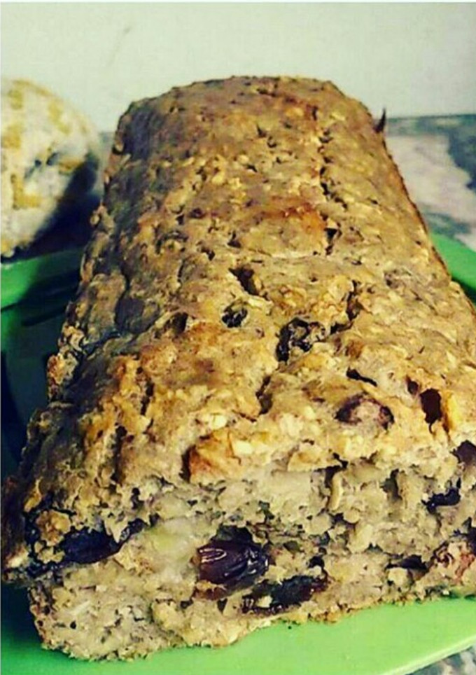Una foto de Budín de avena y banana