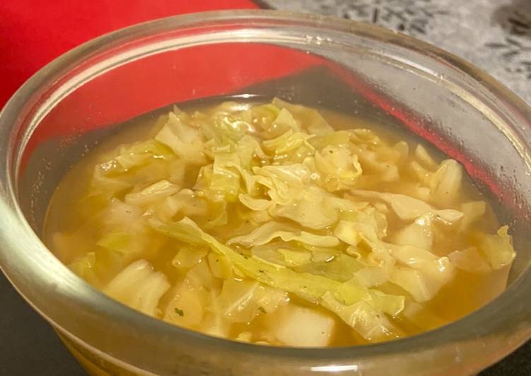 Steps to Prepare Perfect Easy cabbage soup 🥣
