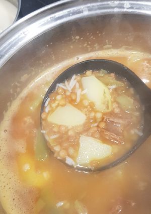 Una foto de Lentejas con arroz