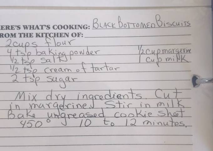 Recipe of Homemade Black Bottomed Biscuits