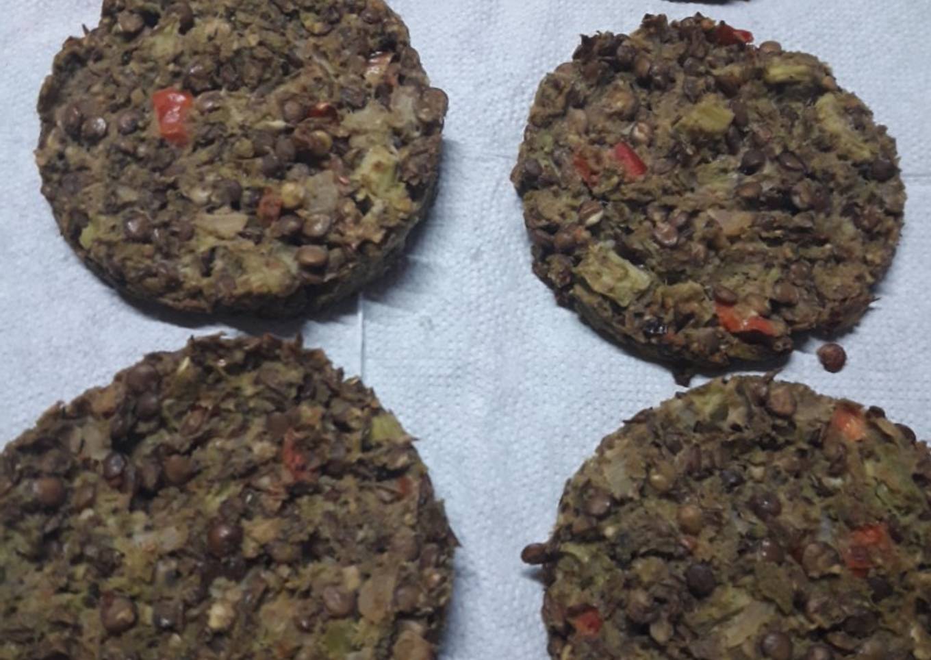 Hamburguesas de lentejas y brócoli