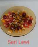 Ensalada alegre y colorida (8 ingredientes)