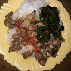 A picture of Beef stew with rice #4 weeks challenge.