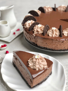 Foto resep No Bake Chocolate Cheesecake