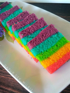 Foto resep Steamed Rainbow Cake (Rainbow Cake kukus)