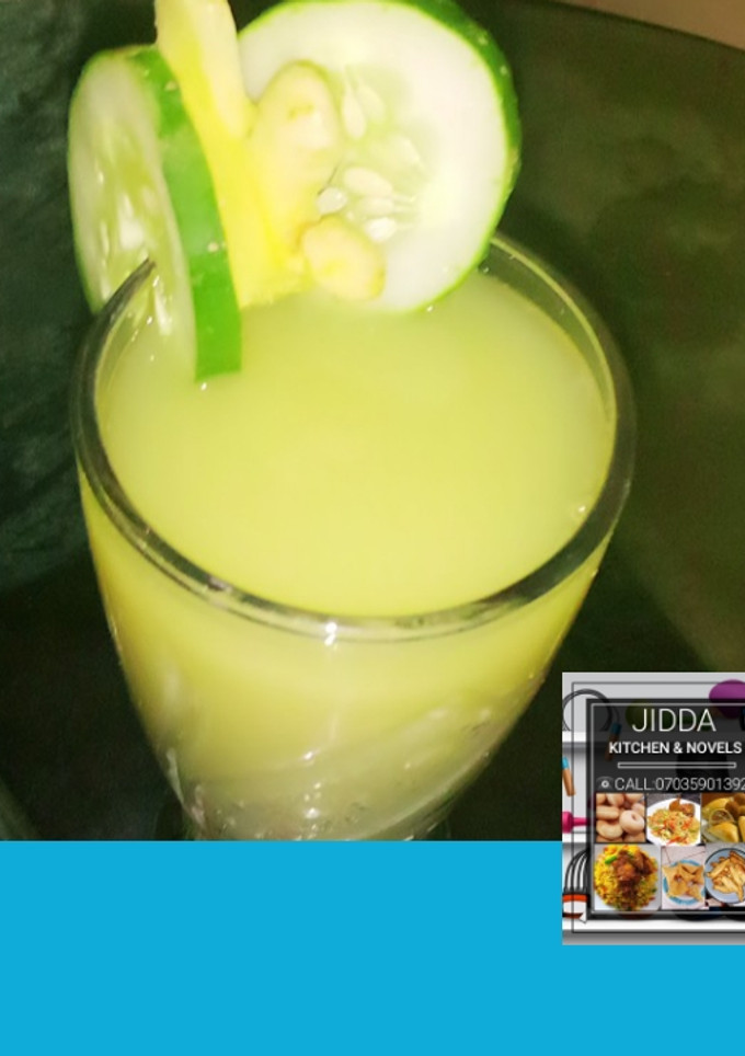 A picture of Cucumber and ginger juice.