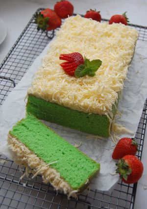 Foto resep Bolu Pandan 4 telur, Lembut