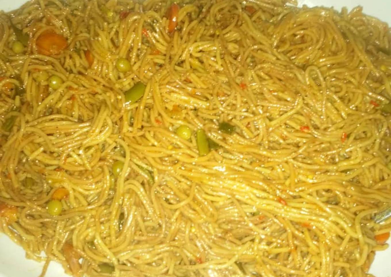 Jollof spaghetti