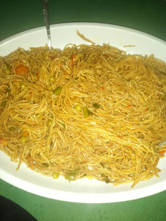 A picture of Jollof spaghetti.
