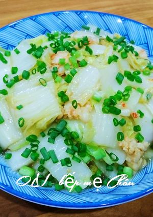 Hình của món Cải thảo xào tôm.
