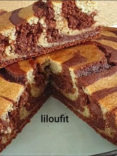 Une photo de Gâteau au chocolat zébré sans matière grasse