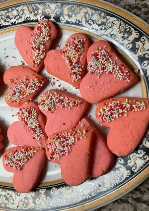 Une photo de 🎀🌸Sablés à la poudre de biscuit 🍪 rose de 🎀
