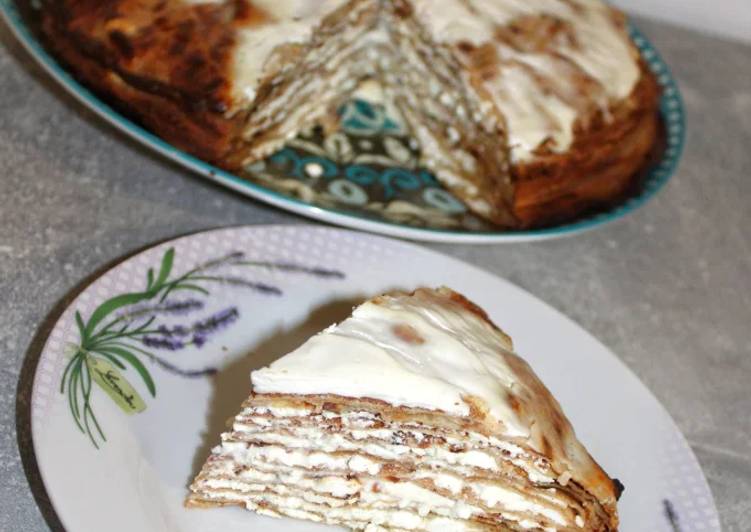 Diétás rakott túrós palacsinta (cukormentes, teljes kiőrlésű)