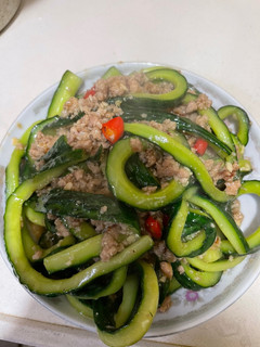 青瓜炒肉碎 的食譜成品照片