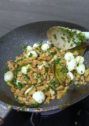 Foto resep Telor Puyuh Tempe Oseng Cabai Hijau