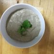 Crema de champiñones con almendras