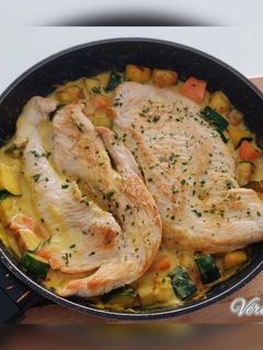 Une photo de Escalope de dinde au curry