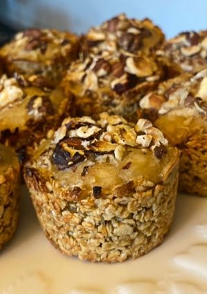 Une photo de 80 • 🥧 Tartelettes Healthy aux Flocons d’avoine et à la banane 🍌