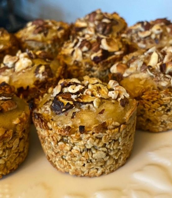 Une photo de 80 • 🥧 Tartelettes Healthy aux Flocons d’avoine et à la banane 🍌