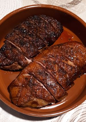 Une photo de Magret de canard (avec du thym)