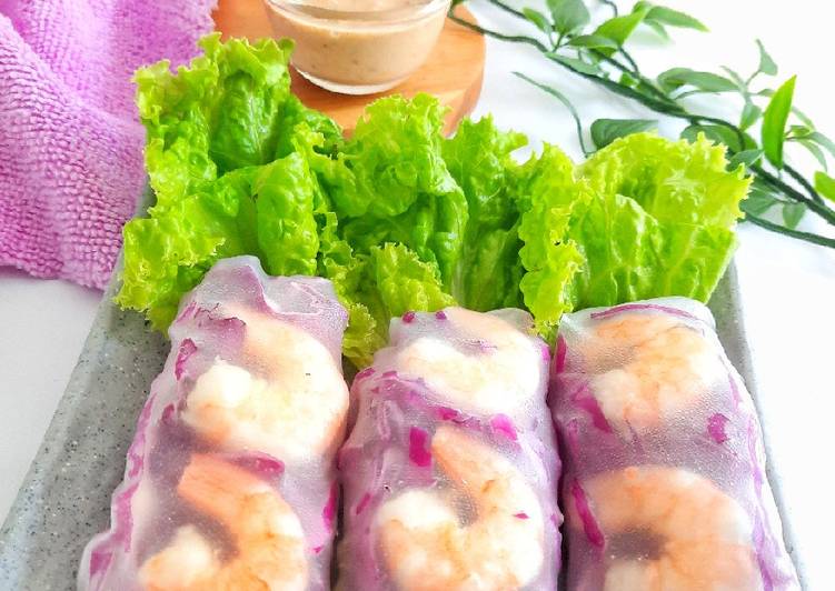 Vietnamese Spring Roll in Purple
