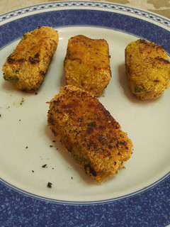 Una foto de Croquetas de boniato sin gluten veganas 🍠