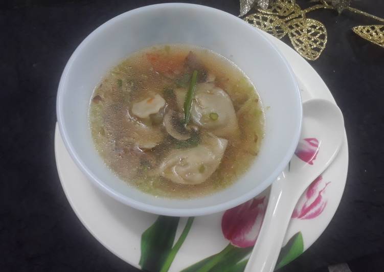 How To Make  Veg Wonton soup