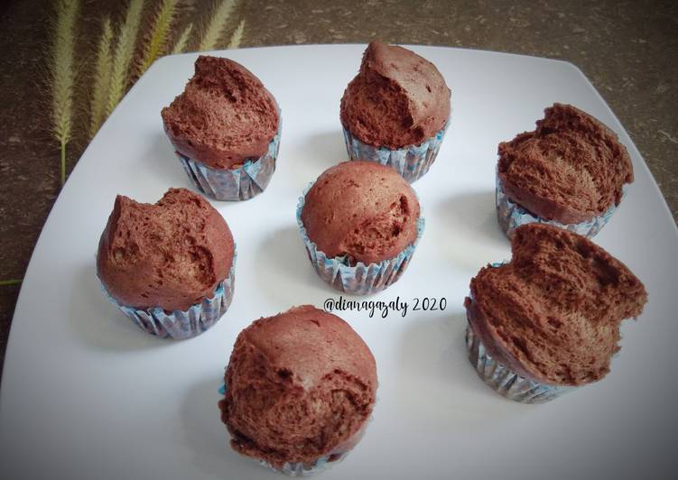 makanan Kue Coklat Kukus (recook) ~ Steamed Chocolate Cupcake yang mengenyangkan