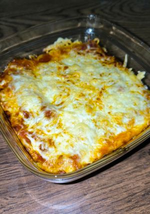 Una foto de Lasaña boloñesa en airfryer