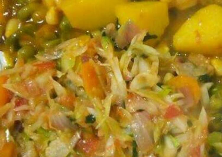 Recipe of Super Quick Homemade Peas stew and cabbage